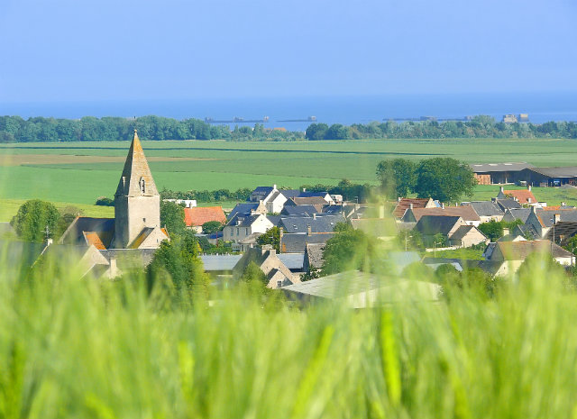 MEUVAINES-BESSIN-PAYSAGE-VILLAGE-PLAGE-DEBARQUEMENT-09001-TOURISME-CALVADOS-LIBRE